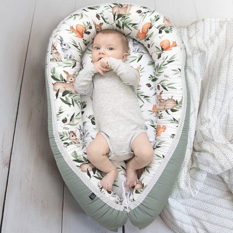 BAKOU Nid de bébé cocon réducteur de lit matelassé en cotonJungle -  Équipement et accessoires bébé 0-23 mois - Puériculture - Enfants, jouets  et jeux