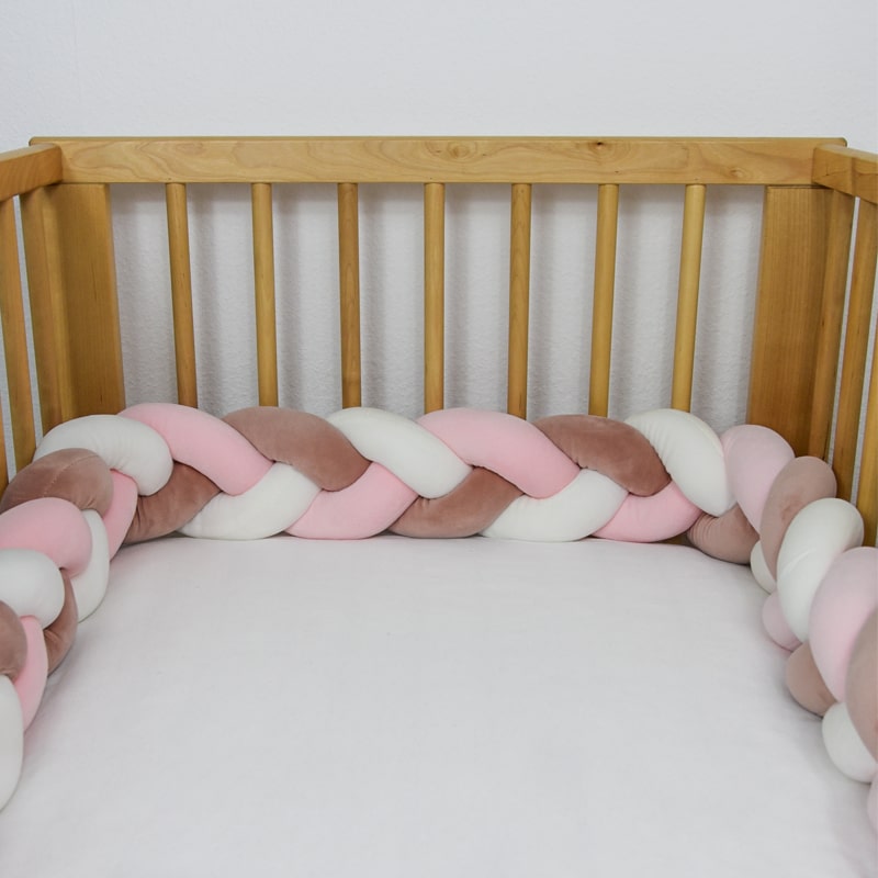 Tour de lit bebe 300 cm - tour de lit tresse bebe fille et les